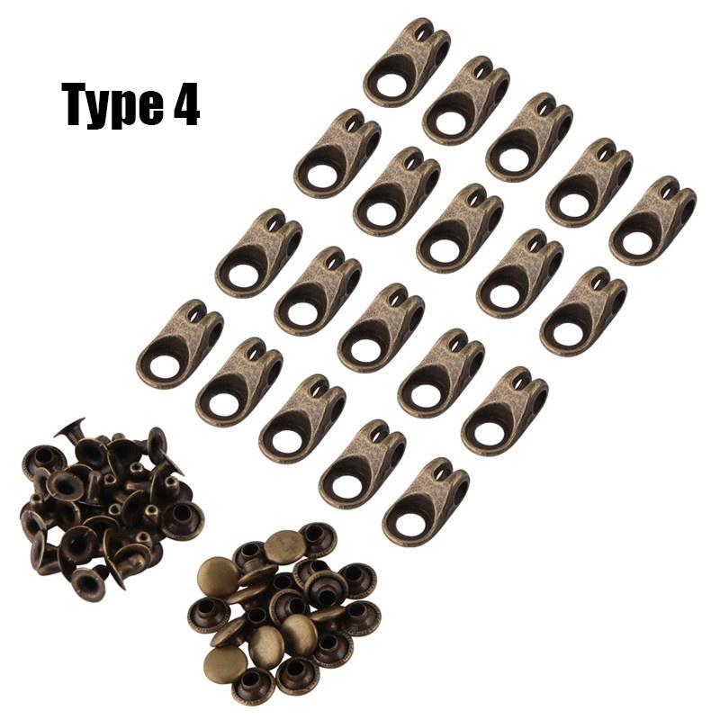 Kit 300 Pezzi Per Riparazione Scarpe E Borse – Ganci, Rivetti E Copribottoni In Ottone Nero Opaco, Accessori Per Pelletteria Fai-Da-Te