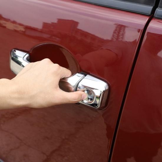 For Toyota FJ Cruiser 07-21 ABS Silver Exterior Side Door Handle Cover Trim