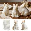 Creative French Bulldog Silicone Candle Mould For Customes Aromatherapys And Decoration