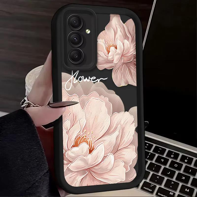 Beautiful Flower Phone Case For Samsung Galaxy S25 S22 S21 Ultra S24 S23 S20 FE Plus A15 A35 A55 A54 Shockproof Silicone Cover