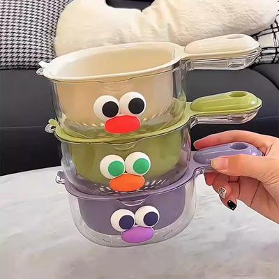 Cute Handle Drain Basket Double Layer Thick Fruit Washing Kitchen Household New Style Living Room Drain Basket Exquisite Small