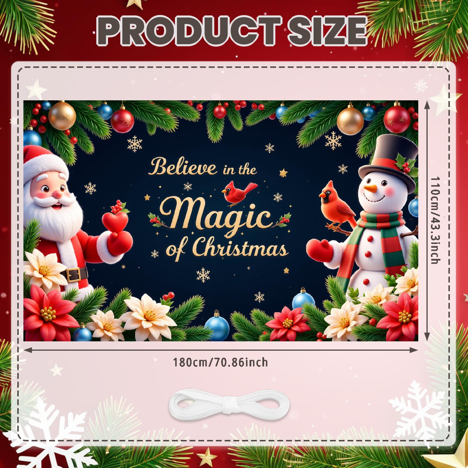 

Christmas Sign Vibrant Colors Christmas Banner Festive Banner Decorative Design Christmas Decor For Photo Background Indoor