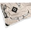 Western Boho Beige Throw Blanket, Bohemian Geometric Southwestern Bull Skull Warm and Cozy Fleece Throw Blanket for Bed, Couch, Native Aztec Tribal