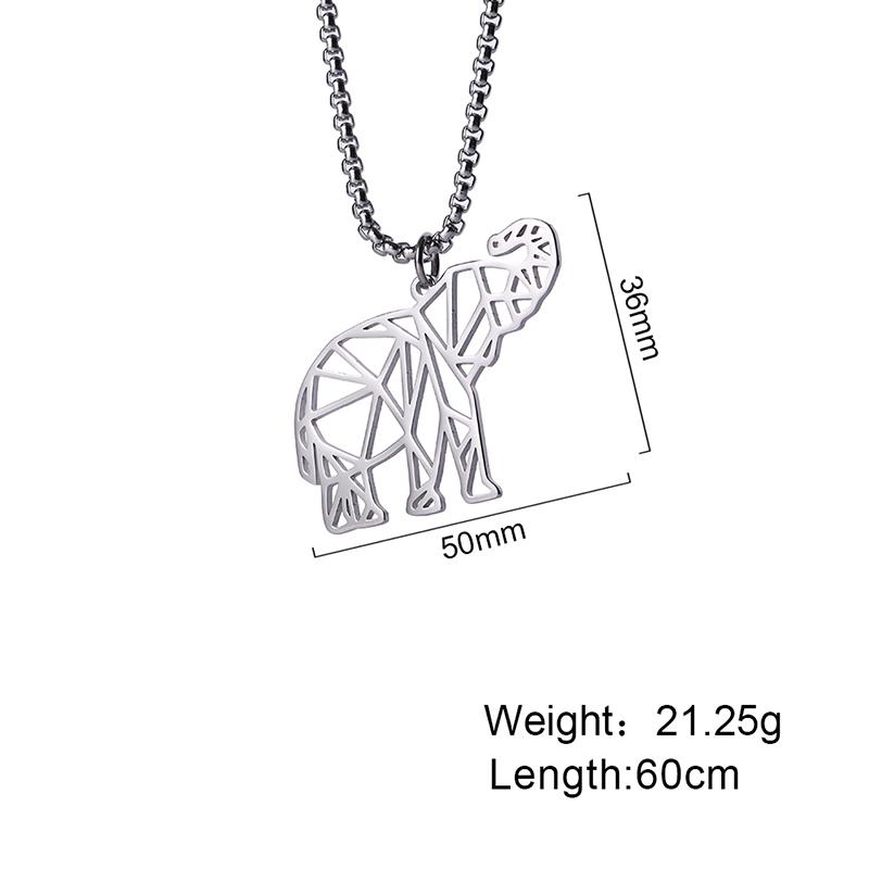 

Teamer Wolf Necklace for Men Stainless Steel Jewelry Necklaces Women Animal Pendant Fox Bear Dog Box Chain Punk Fashion Jewelry