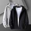 Men's Spring/Autumn Outdoor Windbreaker - Breathable, Quick-Dry, Elastic, Loose-Fit Hooded Jacket for Casual Wear