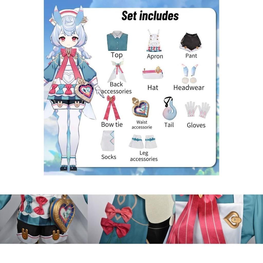 Original Sin- Higewen Cosplay Anime Game Costume Set Soft Fabric 2023 Summer Xs-xxxl