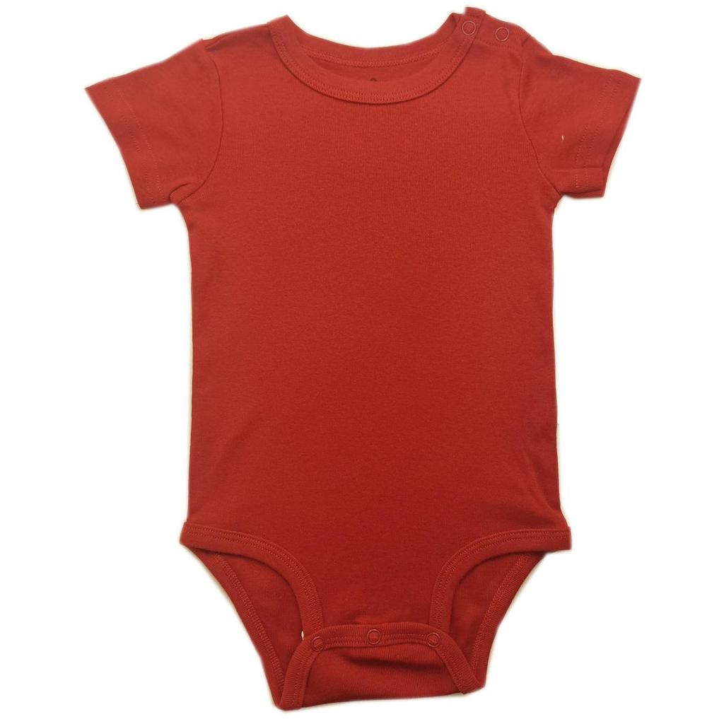 Baby Shoulder Snap Ribbed Cotton Bodysuit - Short Sleeve One-Piece Romper for Boys & Toddlers