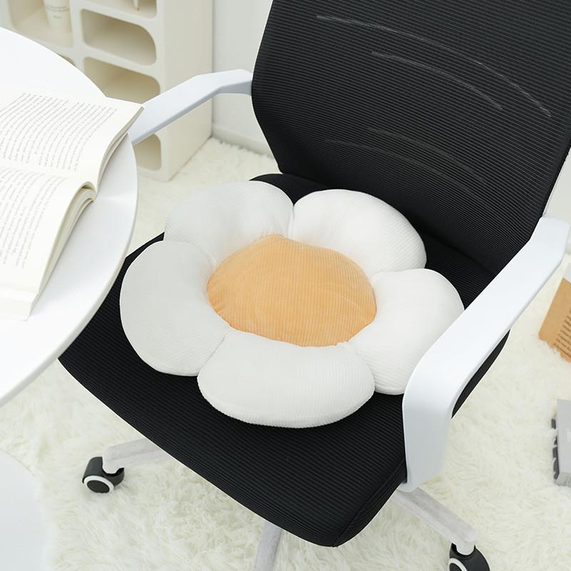 Modern Minimalist Flower Pattern Plush Cushion For Living Room Decor And Bedside Comfort