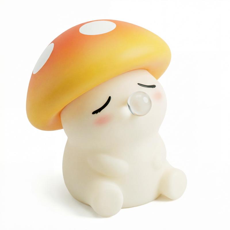 USB Rechargeable Silicone Mushroom Night Light for Kids