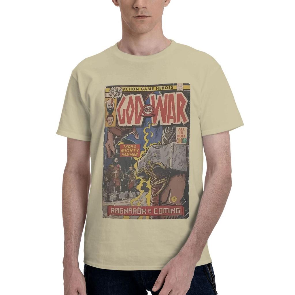 God Of War Ragnarok Comic Book Cover 100 Cotton Casual Breathable Confortable TShirt Mens Clothing Deals Mens Wear