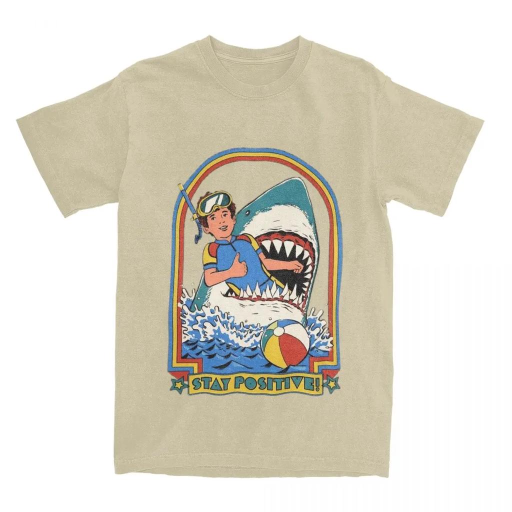 UnisexFunny Stay Positive T Shirt Merch Motivational Cotton Clothing Hipster Short Sleeve Crewneck Graphic Printed T-Shirt