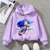 Boys Girls Sonic The Hedgehog Kids Sweatshirt Print Long Sleeve Casual Pullover Children's Cartoon Top