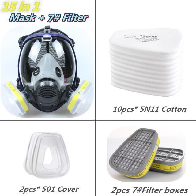 Chemical Gas Mask 6800 Dust Respirator Anti-Fog Full Face Mask Filter For Industrial Acid Gas, Welding Spray Paint Insecticide