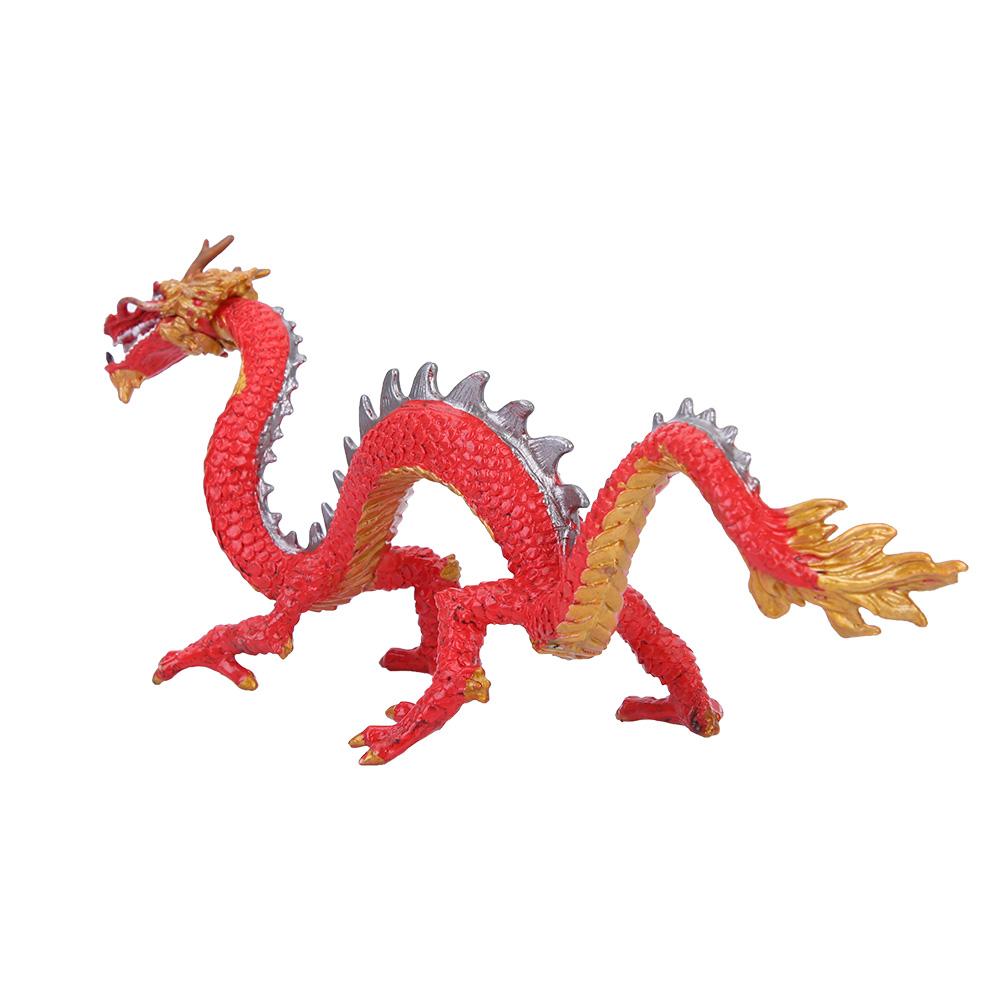 Dragon Shape Kids Children Simulation Fantasy Silicone Model Toy for Education Red
