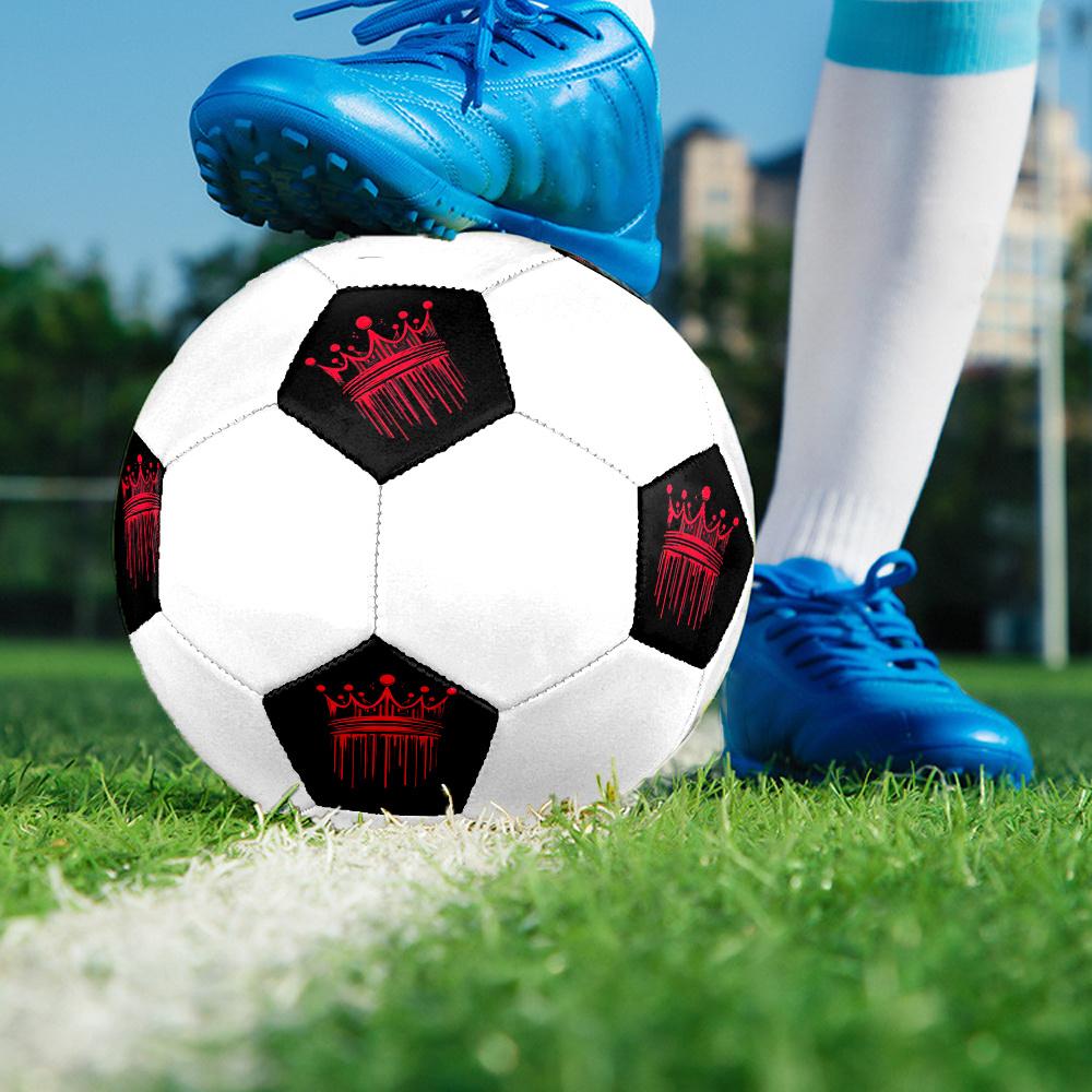 1 Stück Kronensymbol Fußball Größe 5 Maschinengenäht Indoor/Outdoor Universeller Fußball Q68