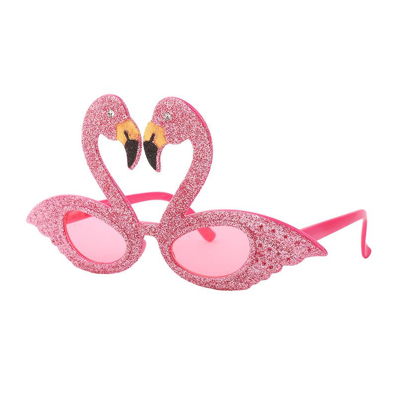 Hawaiian Party Sunglasses Summer Luau Tropical Beach Party Decoration Flamingo Photo Props Kids Birthday Favors Wedding Supplies