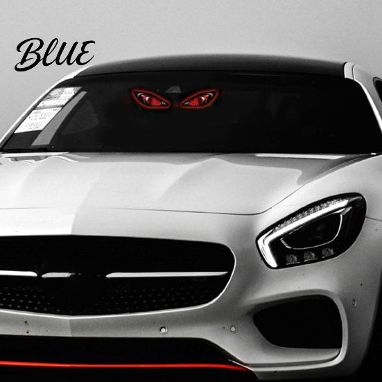 Auto Innenraum Ambientebeleuchtung Solare Dämonenauge Auto Fensterlicht Wasserdicht Kabellos Dynamisches Warnzeichen mit Saugnapf Neon Stil Nachtlampe Becher USB