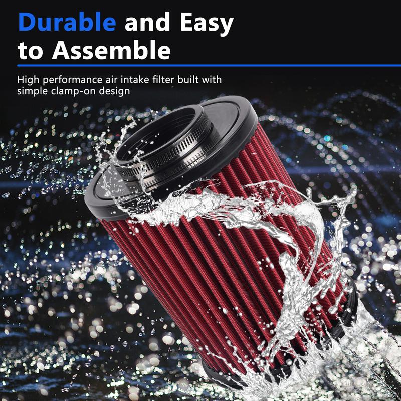 RASTP-High Flow Air Intake Filter E-2993 Aluminum Alloy 70MM For Ford Focus Escape MKC RS-OFI106