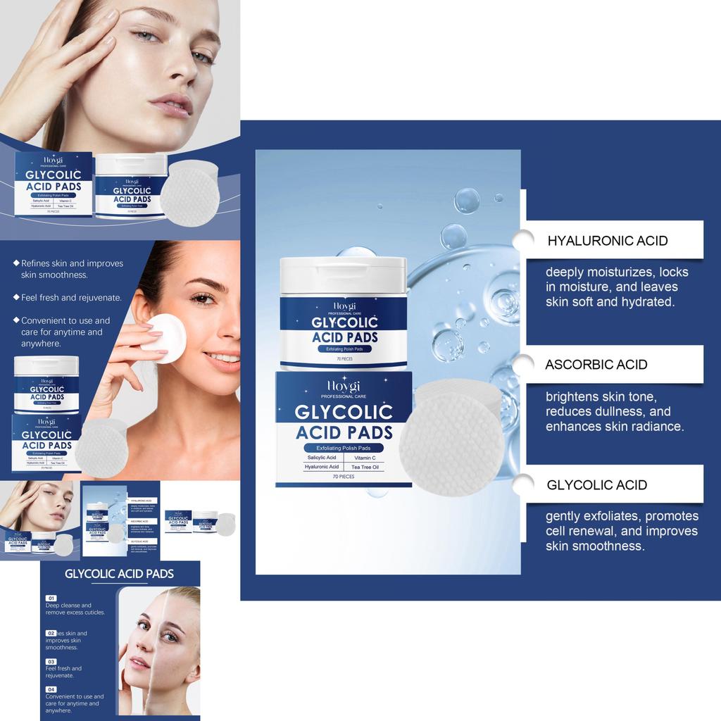 Hoygi Exfoliating Cotton Pads Gentle Repair Brightening Cleansing Exfoliation For Radiant Skin