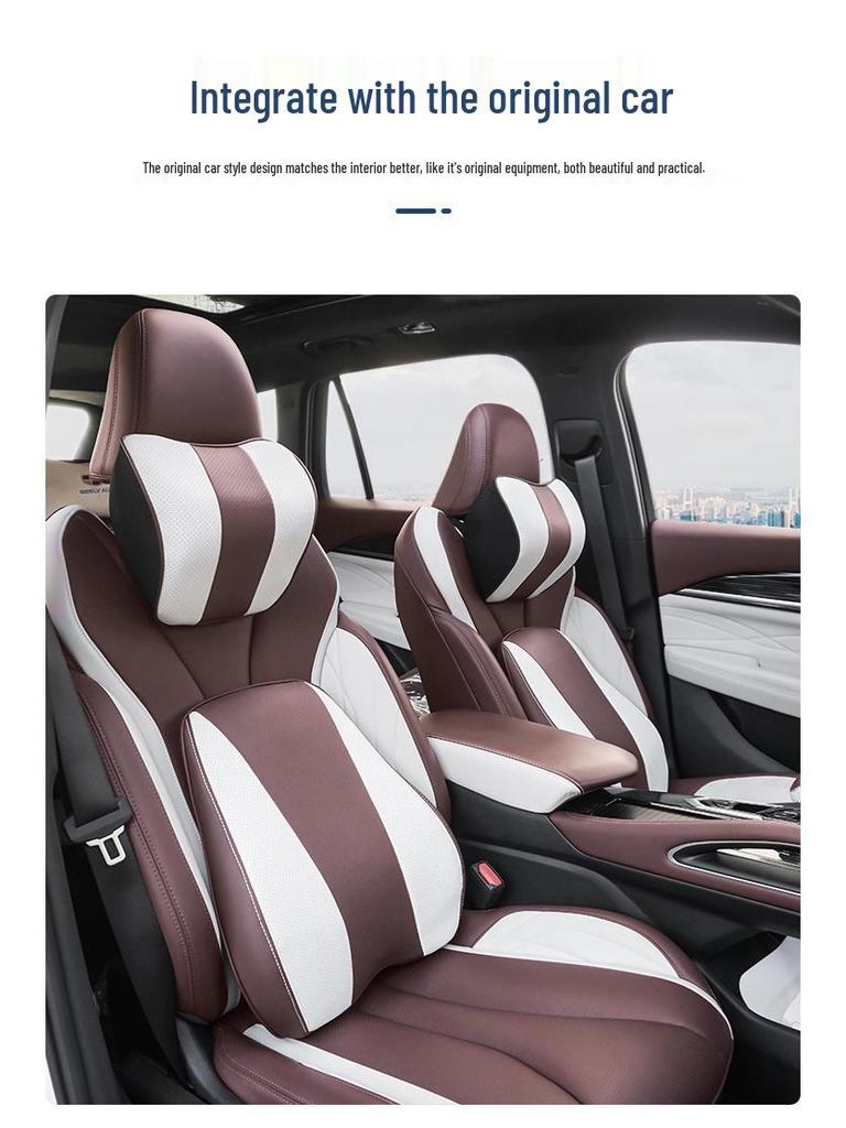 Memory Foam Neck and Lumbar Support Set for Geely Xingyue L: Seat Covers, Headrest, and Backrest