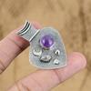 Natural African Amethyst Gemstone Pendant 925 Sterling Silver Indian Jewelry