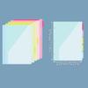 5 Pcs Plastic Dividers Index Page Folders 3 Holes File Folders Separator Binder Sheet Protectors Document Organizers