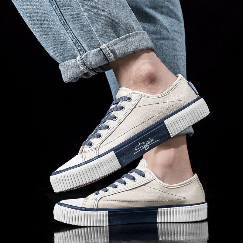 Fashion Platform Lace-up Men's Casual Shoes Flat Wear to Work Male Shoe Common Breathable Low Price Classic Original Walking Sneakers