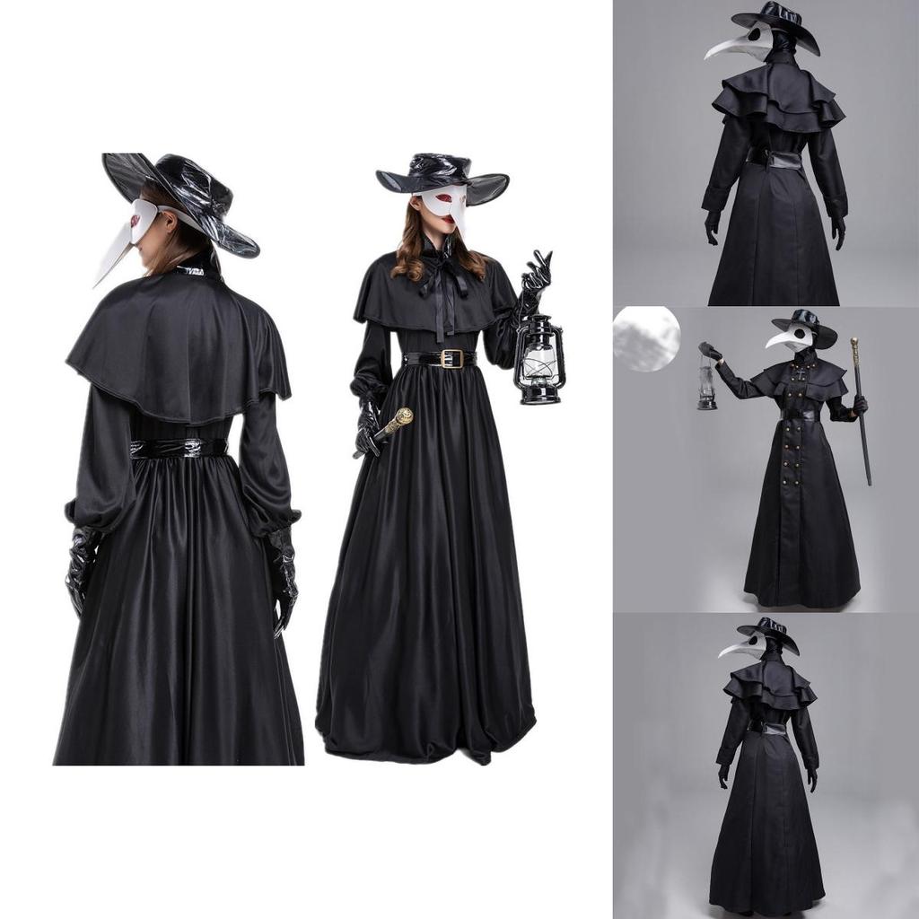 Alluring Plague Doctor Costume Get Ready For Halloween And Cosplay With This Medieval Hooded Robe Mask And Hat For Monk Cosplay