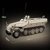 714 Teile Zweiter Weltkrieg Gepanzertes SD.KF5.251 Halbkettenfahrzeug Leicht gepanzertes Fahrzeug Soldat MOC Modellbausteine Ziegel Spielzeug ohne Karton Für Kinder