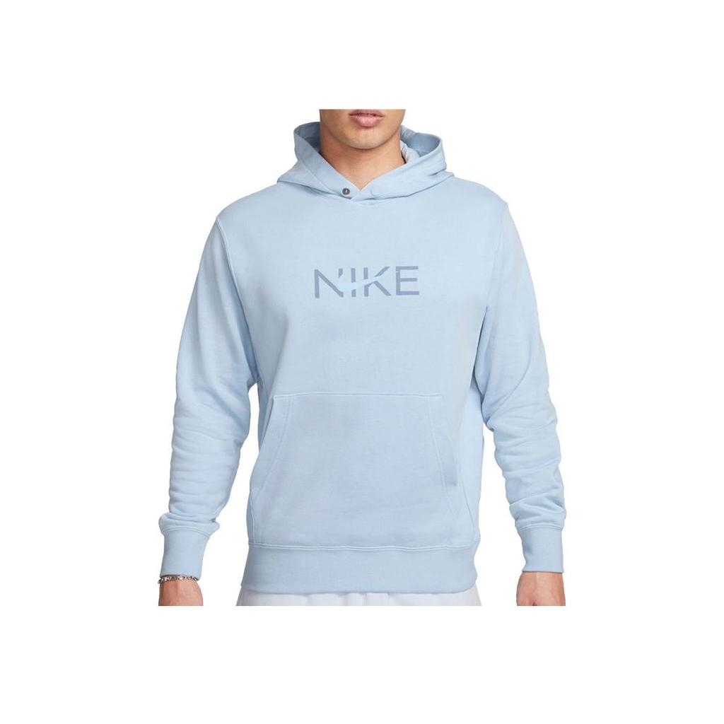 Nike Letter Print Hoodie Long Sleeve Sweatshirt Men Tops Light-Blue FZ4765-440