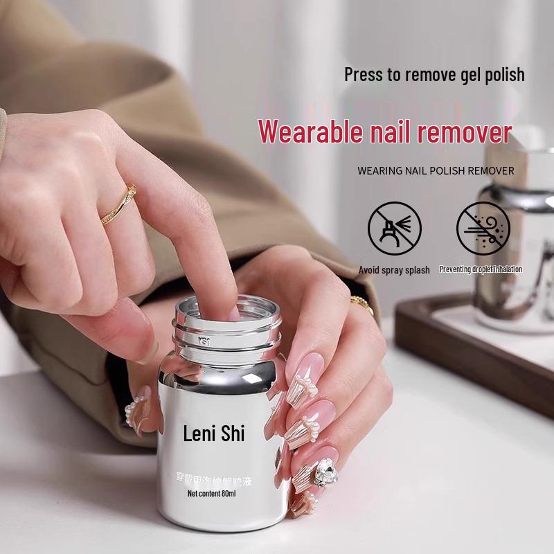 Nail Art Quick Remover: Gentle Soak-Off Liquid for Nail Patches, Glue, and Sponge, Protects Natural Nails