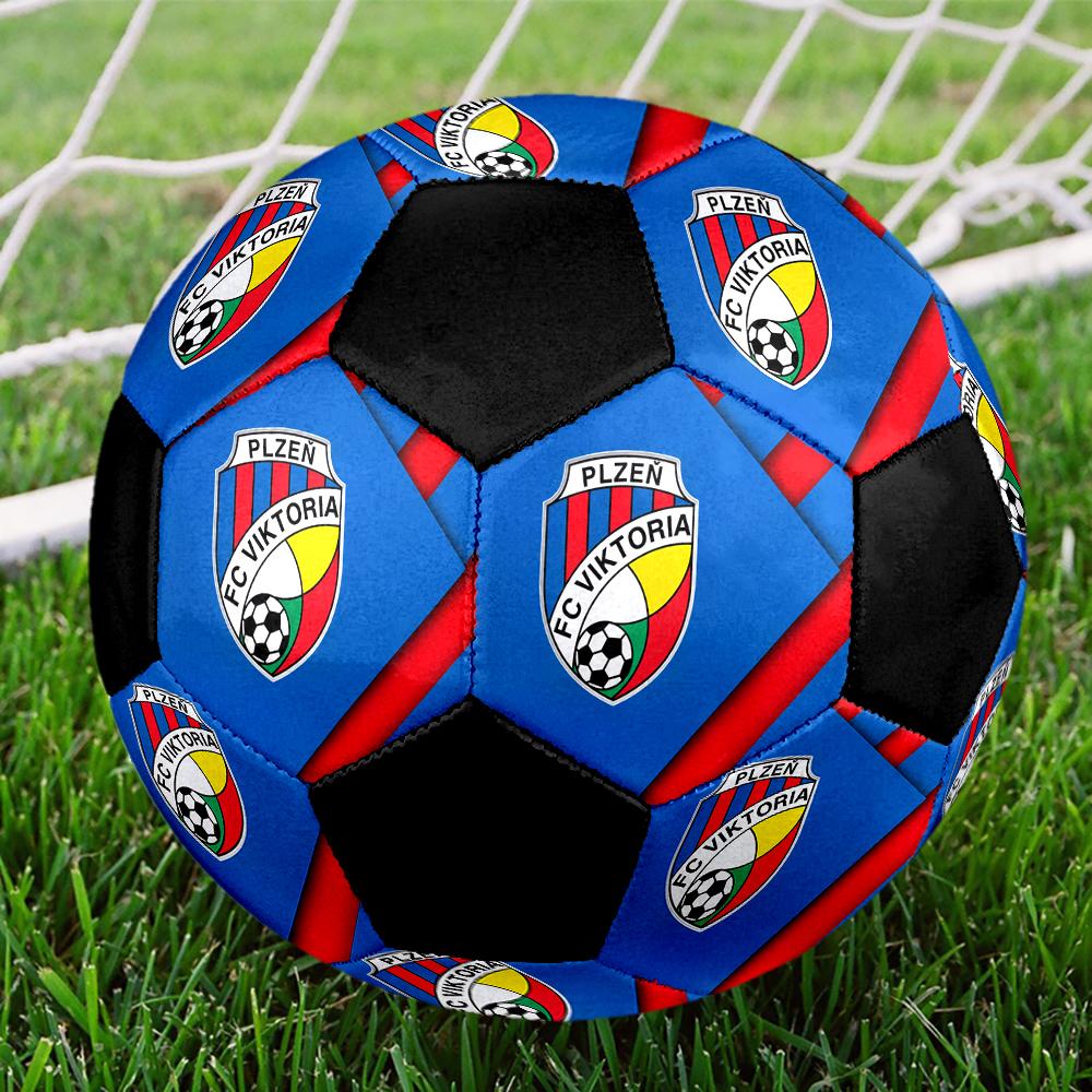 TAGLIA 5 Pallone da Calcio FC Viktoria Plzeň Colorato Per Tutte le Età Cucito a Macchina PVC Pronto per la Competizione Resistente Alta Rimbalzabilità