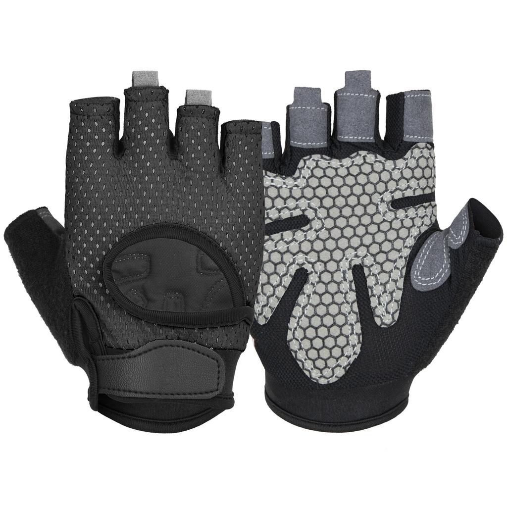Rutschfeste, stoßfeste, atmungsaktive Halbfingerhandschuhe, atmungsaktive Fahrradhandschuhe für Fitness, Fitnessstudio, Bodybuilding, Crossfit, Training, Sporthandschuhe