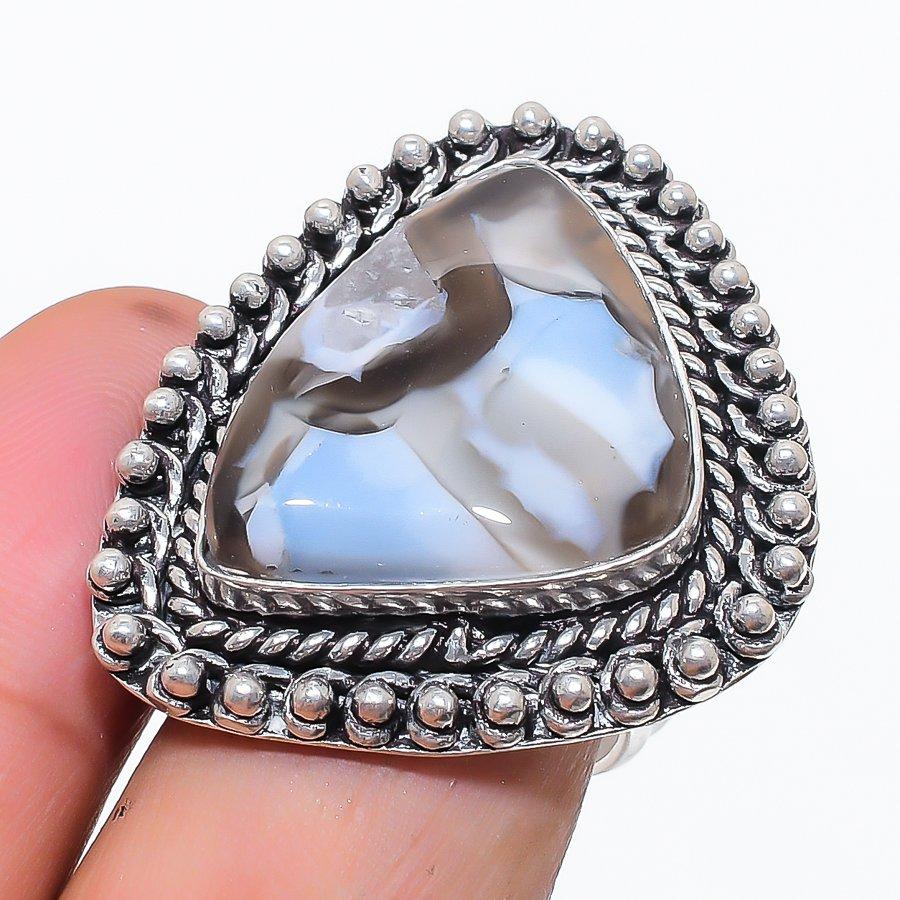 Natural Owhyee Opal Gemstone 925 Sterling Silver Jewelry Ring Size 10 M6M95