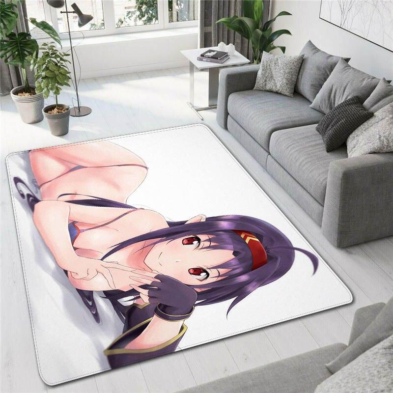 Sexy Asuna Cartoon Adult Carpet Living Room Bedroom Beautiful Large Carpet Balcony Bathroom Anti-slip Door Mat Birthday Gift