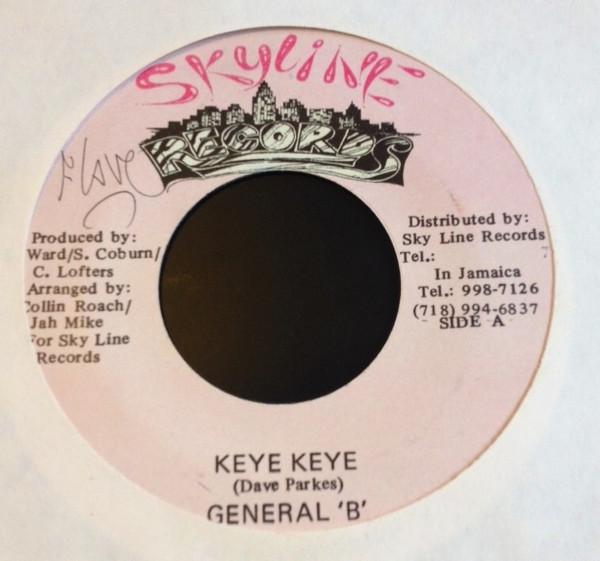 

7inch Record GENERAL B Keye Keye NONE Sky Line Record Jamaica Reggae Ska Dub Used