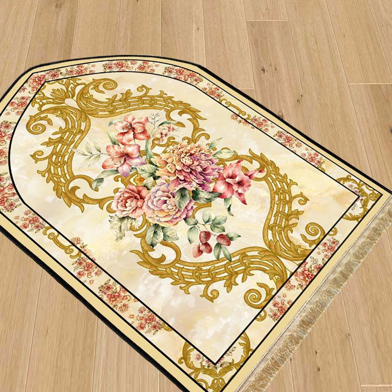 Ethnic Style Living Room Mats: Dirt-Resistant, Easy-Care, Absorbent, Printed Patterns, Tassels & Fringe Carpets