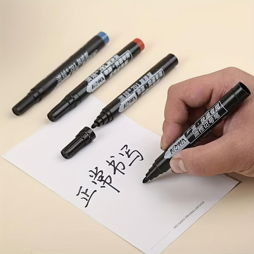 Set da 15 pennarelli indelebili a base d'olio per Carta, Metallo, Vetro, Legno, - Ideale per Scuola, Ufficio, Ingegneria, Edilizia, Arti