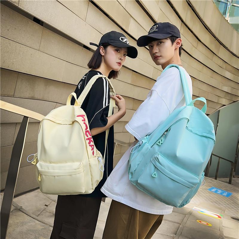 Schoolbag Simple Mori Versatile Contrast Color Backpack ins Wind Large Capacity Campus Backpack Class Tuition Commuter Backpack
