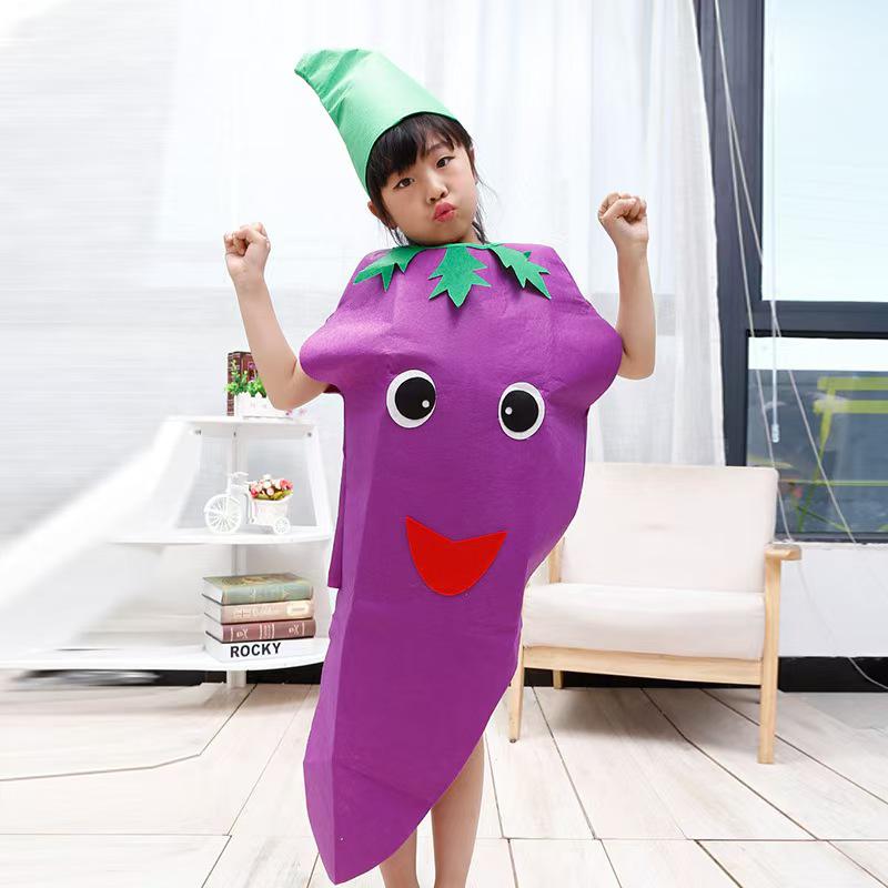 Fruit & Vegetable Halloween Stage Costume for Kids & Parent-Child Performances