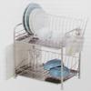 Pearl Metal Resin Dish Drainer, 2-Tier, Simple Wear HW-7301