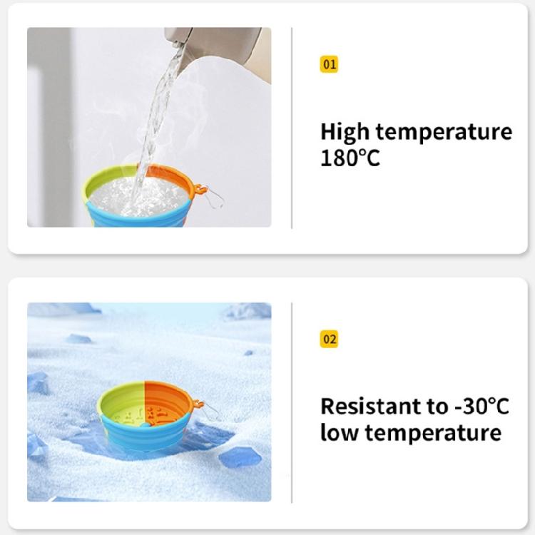 Foldable Silicone Bowl for Pet Outdoor Travel Bowl Dog Food Water Bowl 2pcs Portable Dog Bowl with Hook Cats Dishware