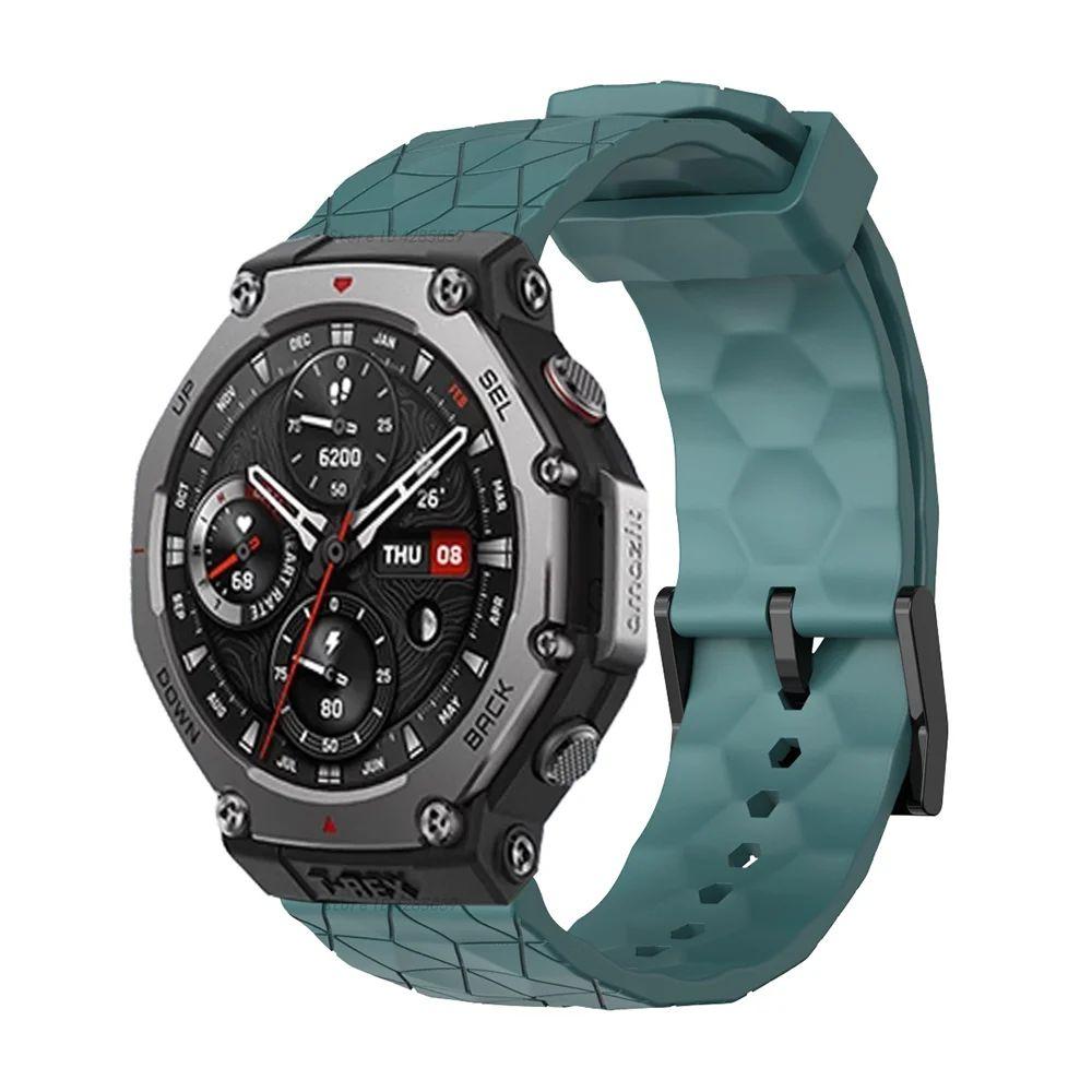 Szilikon szíj Amazfit T-Rex 3 okosórához Sport csere csuklópánt Amazfit T rex 3-hoz Futball mintás karkötő Correa