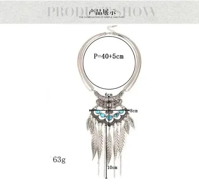 Vintage Elegant Women Fashion Jewelry Leaf Tassel Vintage Necklaces New Collares Boho Elelgant Necklace Gifts Accessories Gifts