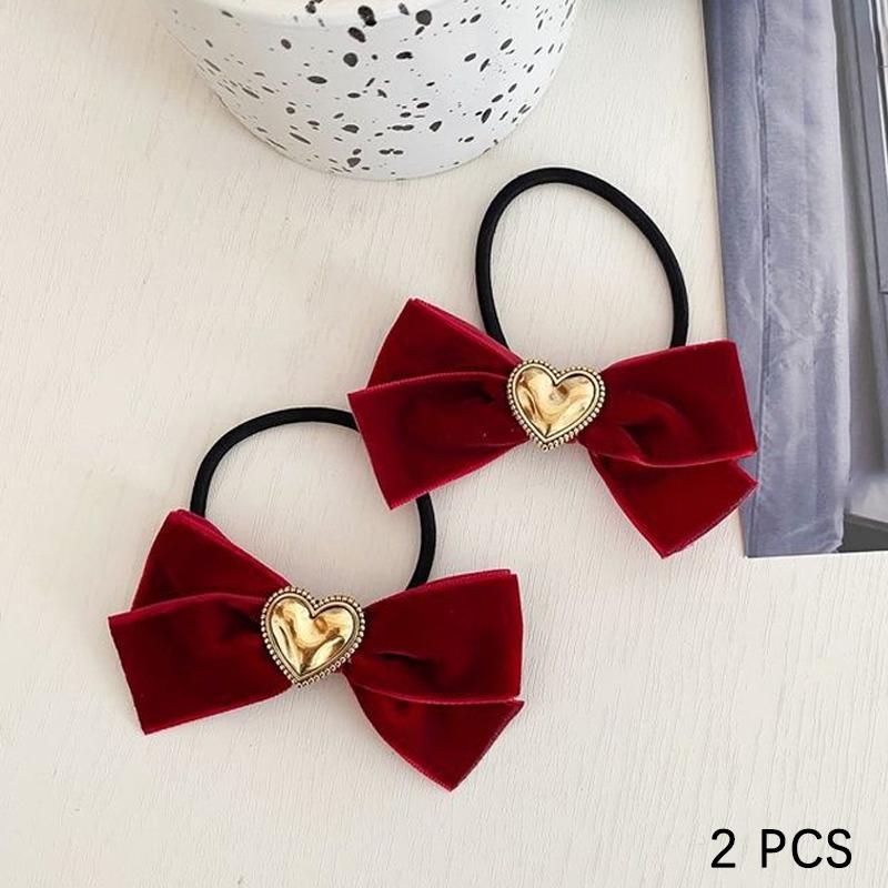

2 шт. бархатная резинка для волос Love Hair Rope аксессуары для волос заколка-бабочка для волос