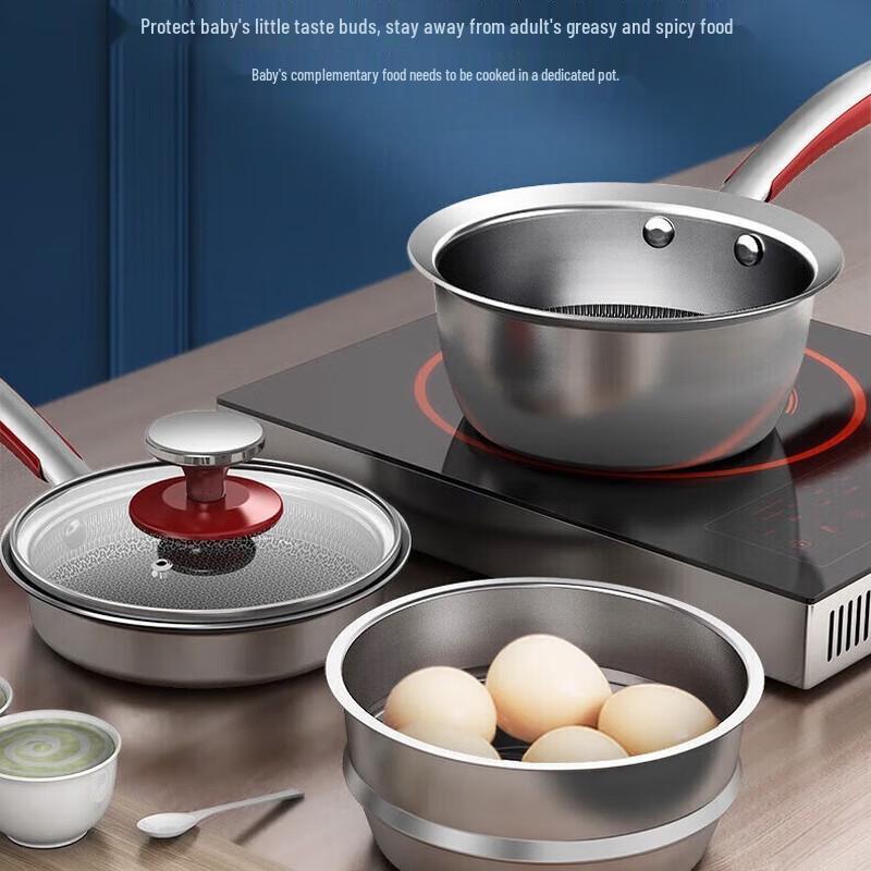 KBH 316 Stainless Steel Baby Food Pot & Steamer Set