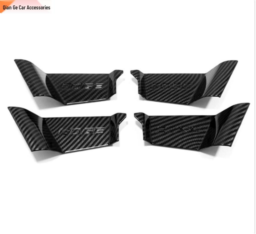 Carbon Fiber Texture Interior Mod Kit for Ford Edge 2020: Door Bowl, Glass Switch, Steering Wheel, Glove Box