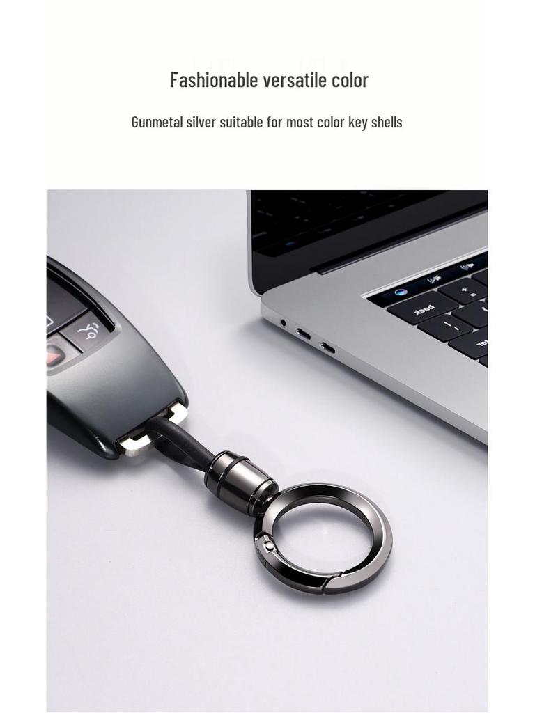 Men's Metal Car Keychain Pendant: Sleek Anti-Lost Waist-Hanging Key Ring