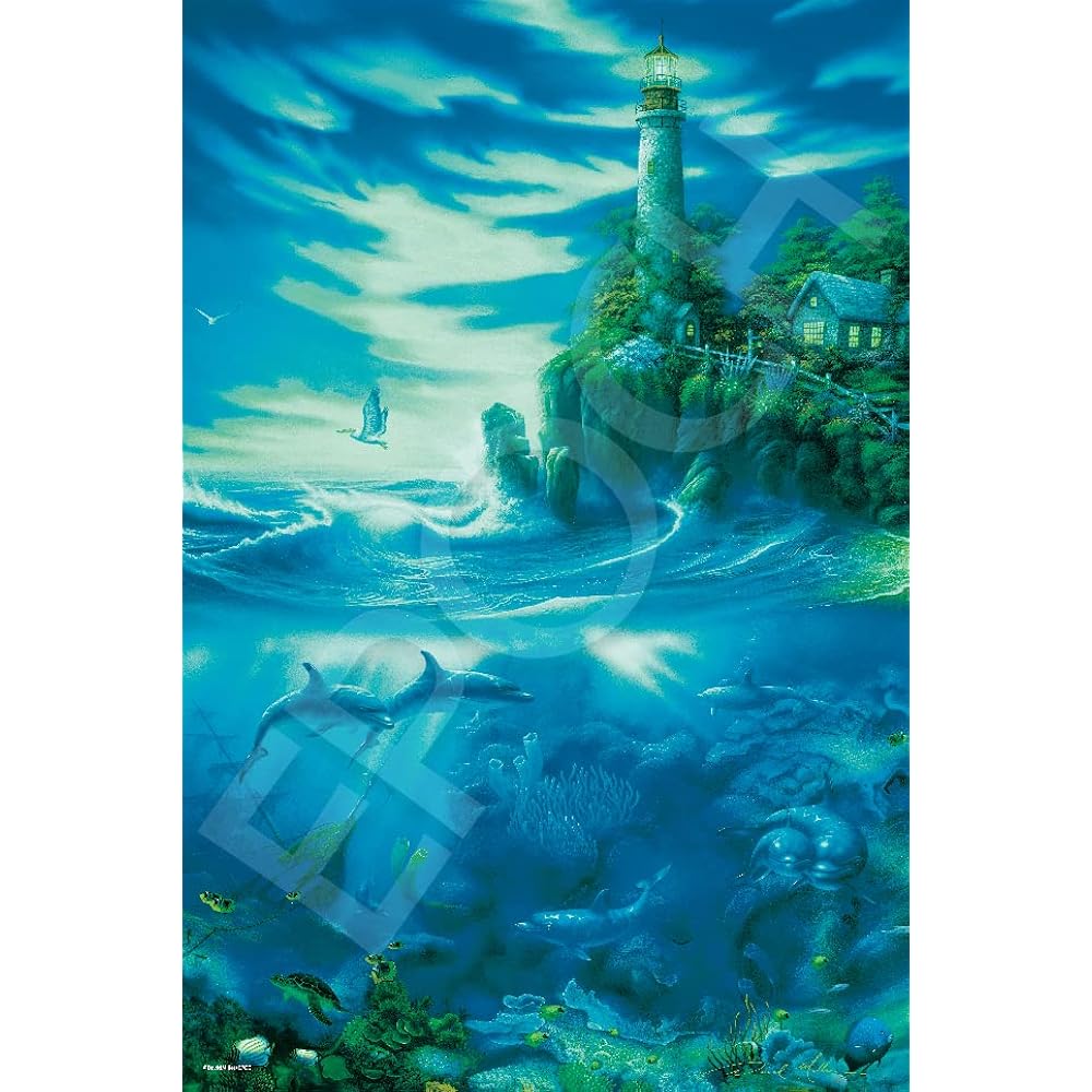 Epoch 1000 Piece Jigsaw Puzzle Illustration/Art Marine Art Eternal Light (50×75cm) 13-045s with G...
