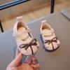 Girls' Bow Soft Sole Princess Toddler Shoes - Spring & Autumn Style, Fashionable Small Leather Baby Shoes